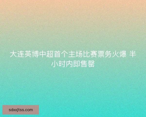 大连英博中超首个主场比赛票务火爆 半小时内即售罄 大连英博中超首个主场比赛票务火爆 半小时内即售罄